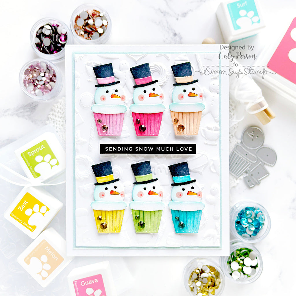 Simon Says Stamp Embossing Folder Christmas Sweets and Treats sf428 Festive Fun Christmas Card | color-code:ALT01