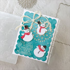 Simon Says Stamp Chunky A2 Scallop Rectangles Wafer Dies 1368sd DieCember Winter Card
