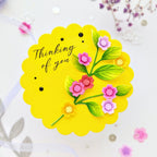 Simon Says Stamp Chunky Scallop Circles Wafer Dies 1369sd Happy Camper Thinking of You Card