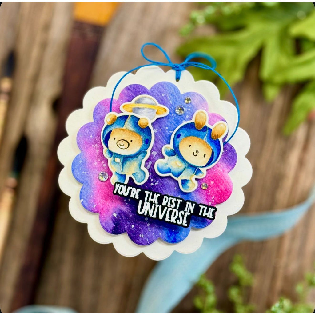 Simon Says Stamp Chunky Scallop Circles Wafer Dies 1369sd Happy Camper Friend Tag