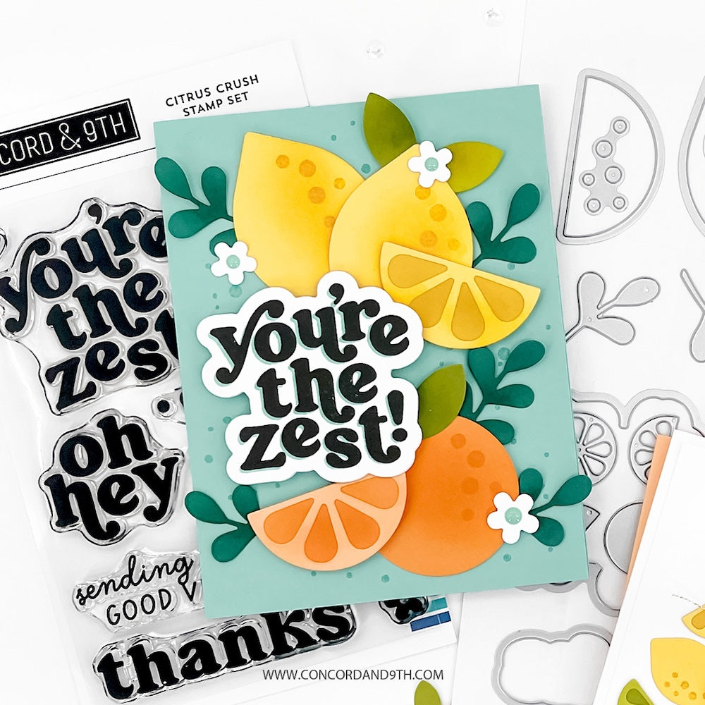 Concord & 9th Citrus Crush Clear Stamp Set 12108 zest