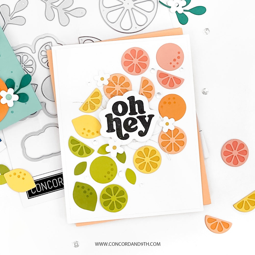 Concord & 9th Citrus Crush Clear Stamp Set 12108 fruit