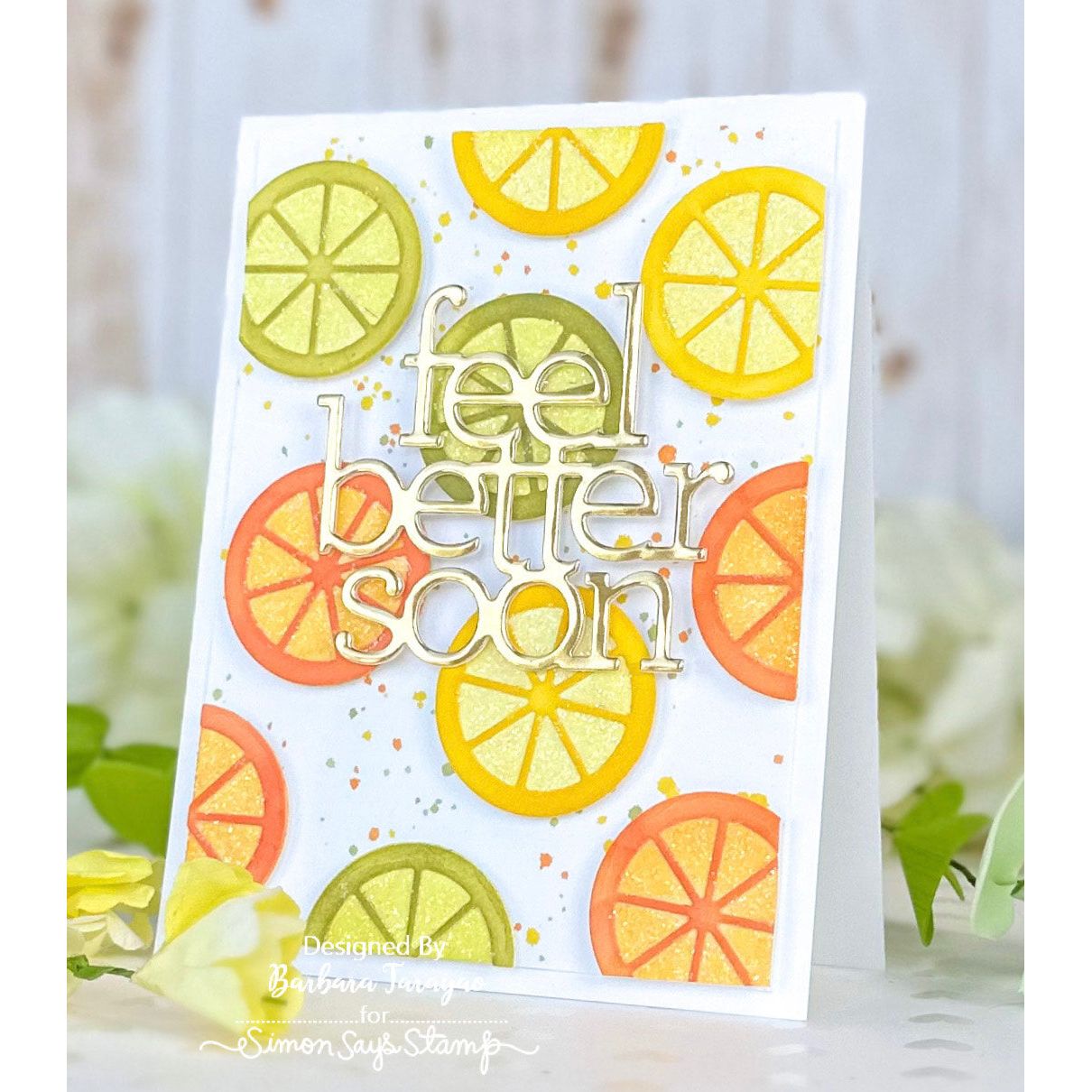 Simon Says Stamp Citrus Slices Wafer Dies s842 Out Of This World Get Well Card | color-code:ALT01