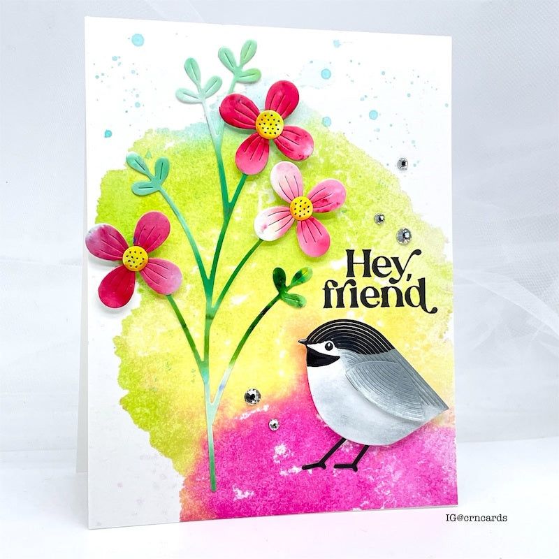 Simon Says Stamp Pawsitively Dazzling Gems Clear se109 Splendor Friend Card
