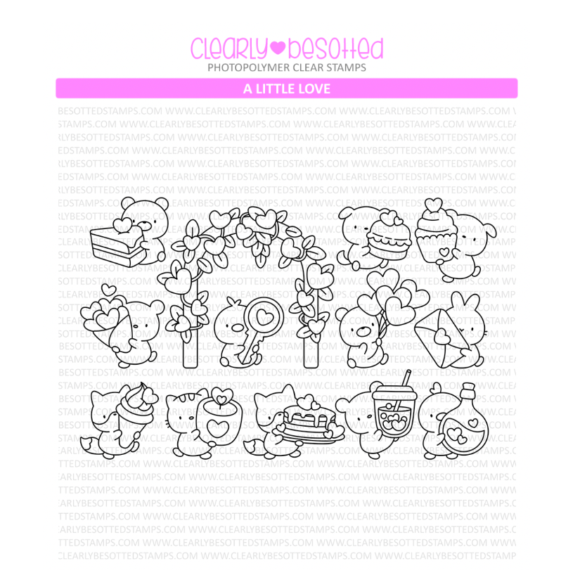 Clearly Besotted A Little Love Clear Stamps