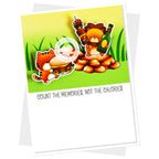 Clearly Besotted BBQ Buddies Clear Stamps cats