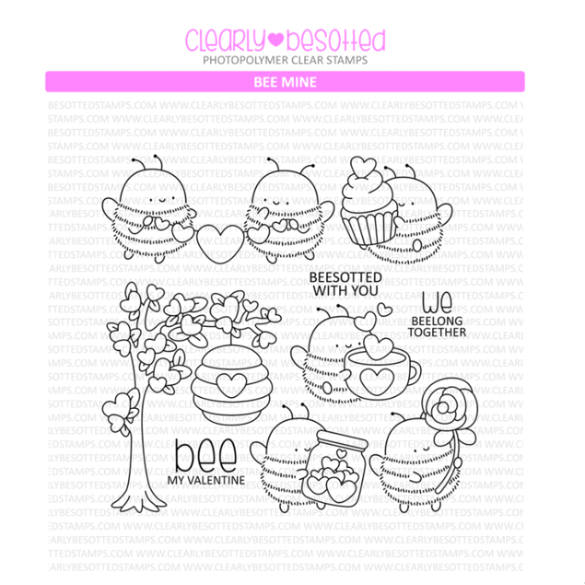 Clearly Besotted Bee Mine Clear Stamps