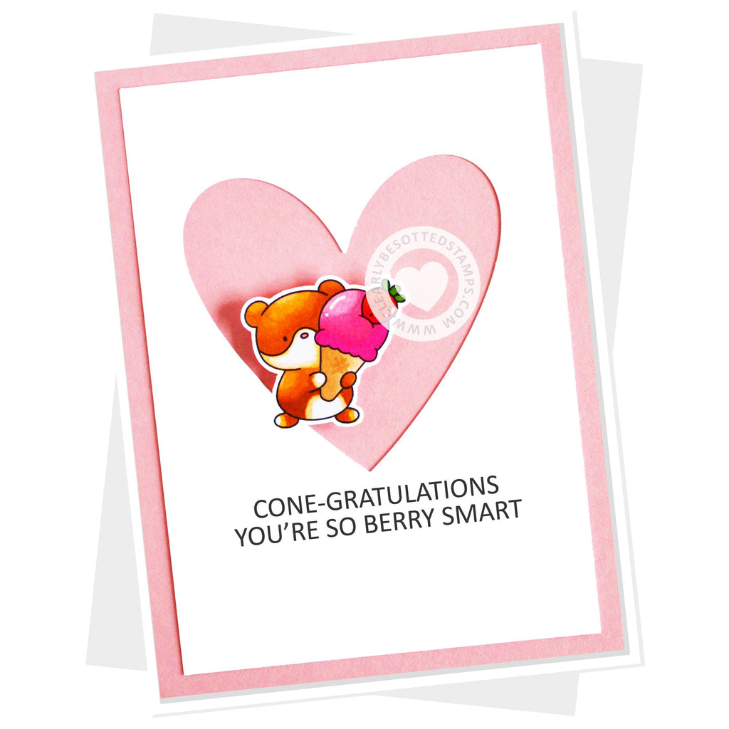 Clearly Besotted Berry Nice Clear Stamps congrats