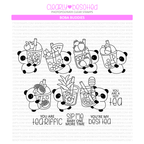 Clearly Besotted Boba Buddies Clear Stamps 1