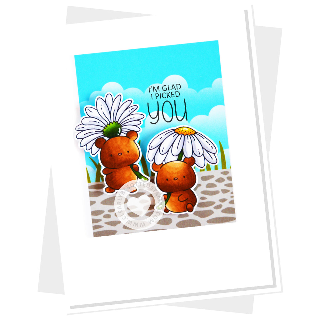 Clearly Besotted Going Undercover Clear Stamps daisies