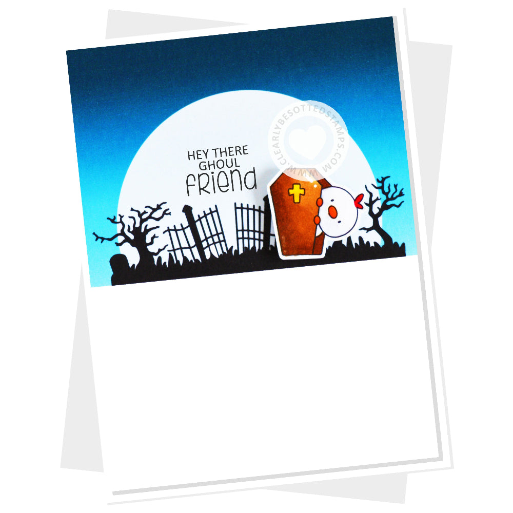 Clearly Besotted Scary Sentiments Clear Stamps friend