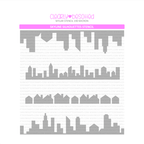 Clearly Besotted Skyline Silhouettes Stencil