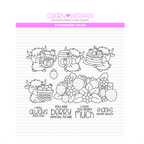 Clearly Besotted Strawberry Fields Clear Stamps