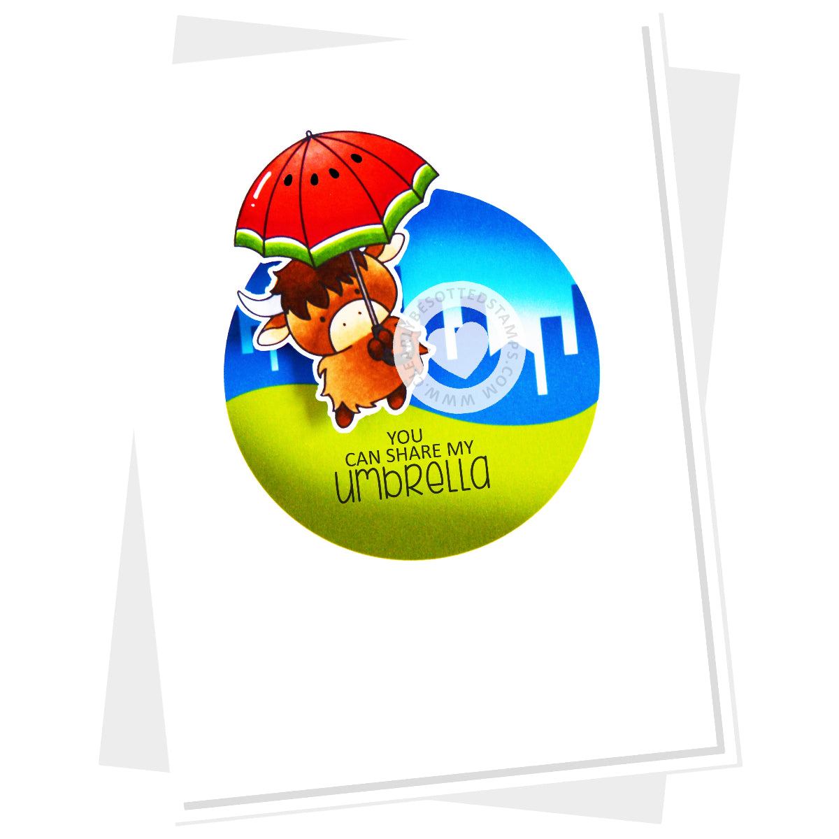 Clearly Besotted Sunny Showers Clear Stamps watermelon