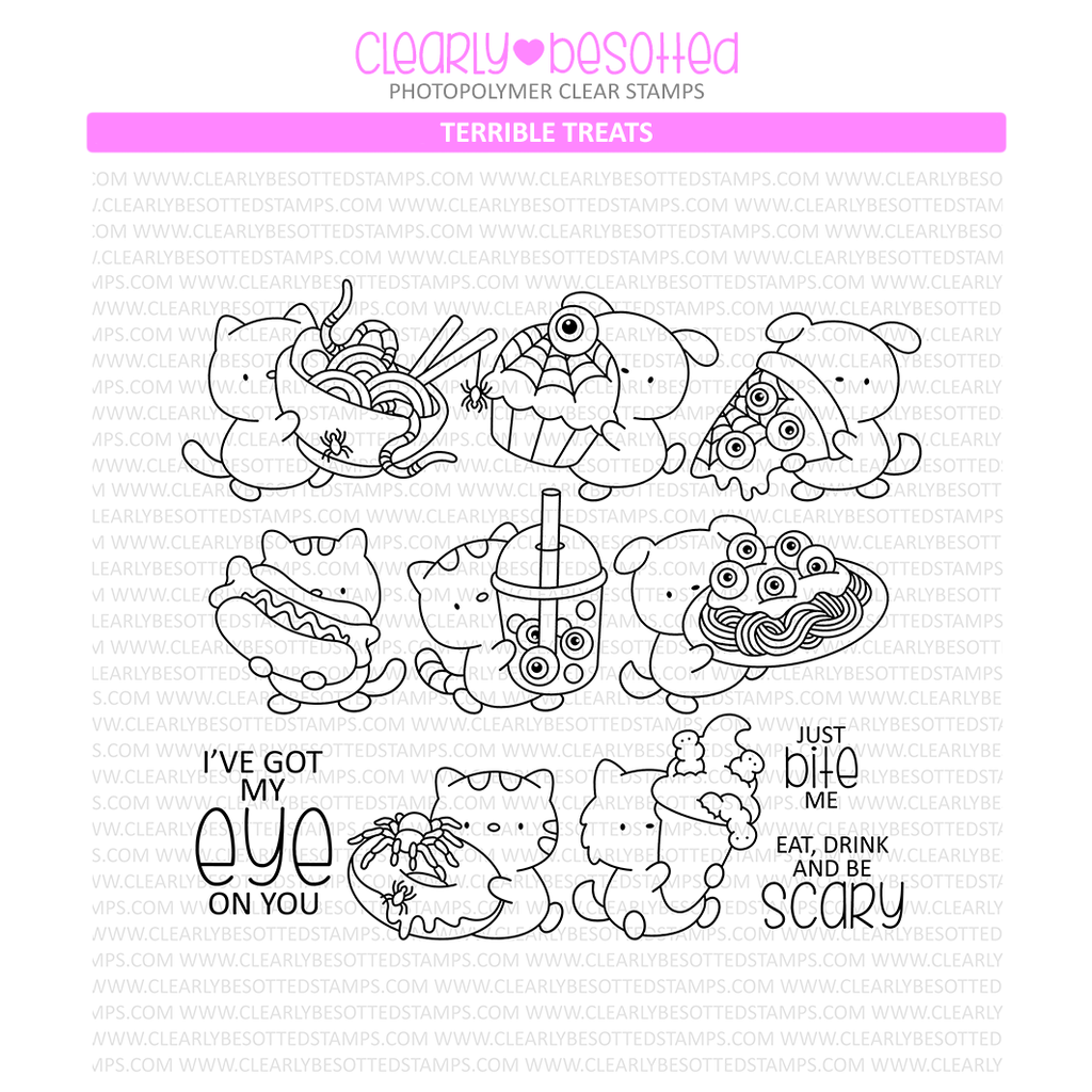 Clearly Besotted Terrible Treats Clear Stamps 1