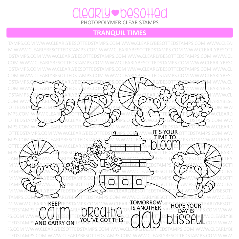 Clearly Besotted Tranquil Times Clear Stamps 1