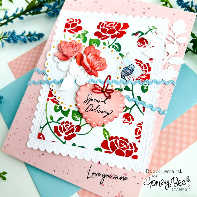 Honey Bee Lean On Each Other Clear Stamps hbst-527 Special Delivery Card