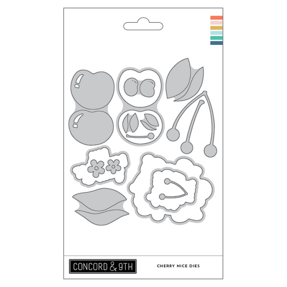 Concord & 9th Cherry Nice Stamp Die Turnabout and Embossing Folder Bundle wafer
