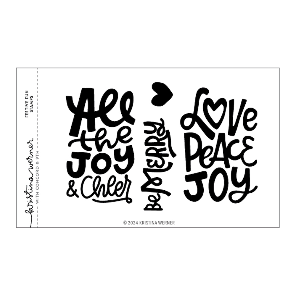 Concord & 9th Kristina Werner Festive Fun Clear Stamp Set kw1027