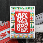 Concord & 9th Kristina Werner Festive Fun Clear Stamp Set kw1027 joy