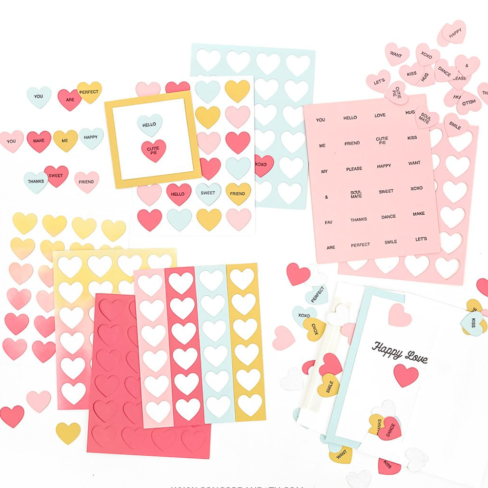 Concord & 9th Mix & Match Hearts Clear Stamp Set 12367 product