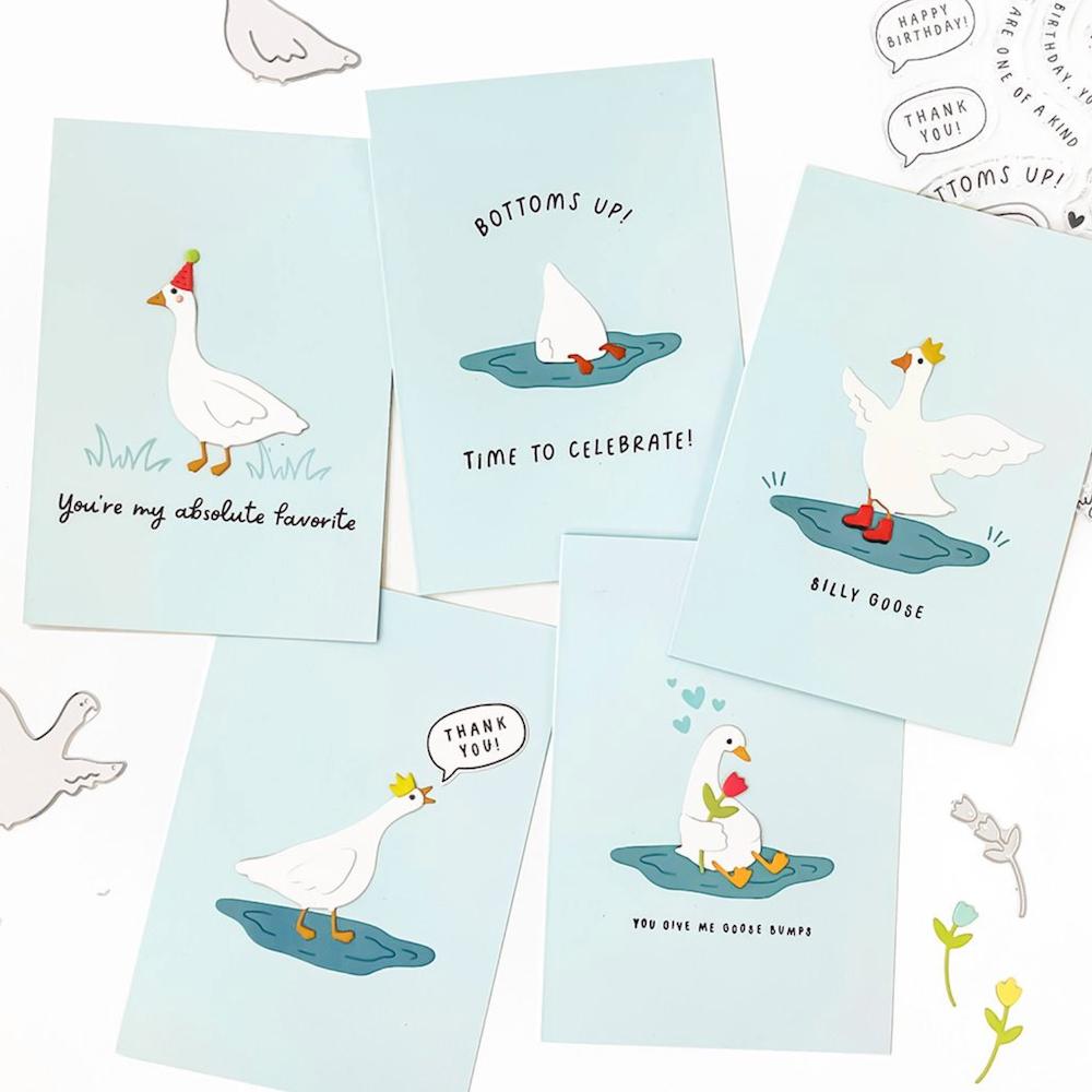 Concord & 9th Silly Goose Clear Stamp Set 12806 bottoms