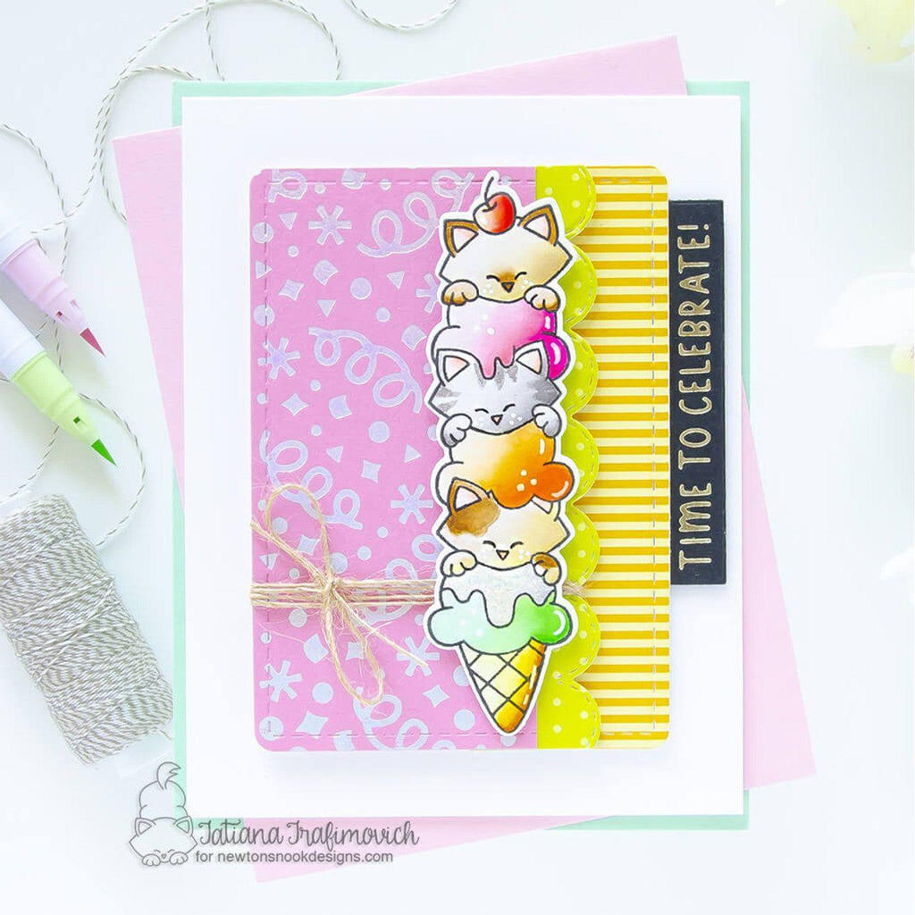 Newton's Nook Designs Confetti Hot Foil Plate NN2307HF2 celebrate