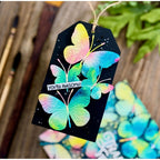 Simon Says Stamp Confetti Butterflies Wafer Dies sd511 Happy Camper You're Awesome Tag
