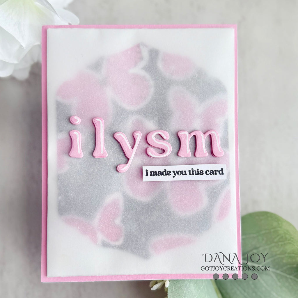Simon Says Stamp Embossing Folder Confetti Butterflies sf511 Happy Camper Love You Card | color-code:ALT03