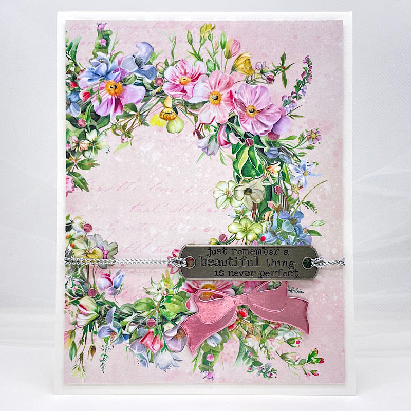Simon Says Stamp Metallic Silver Cord st0167 Springtime Card