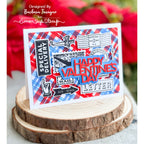 Tim Holtz Correspondence Stamps with Simon Says Stamp Dies Bundle setcs26 Valentine's Day Card | color-code:ALT06