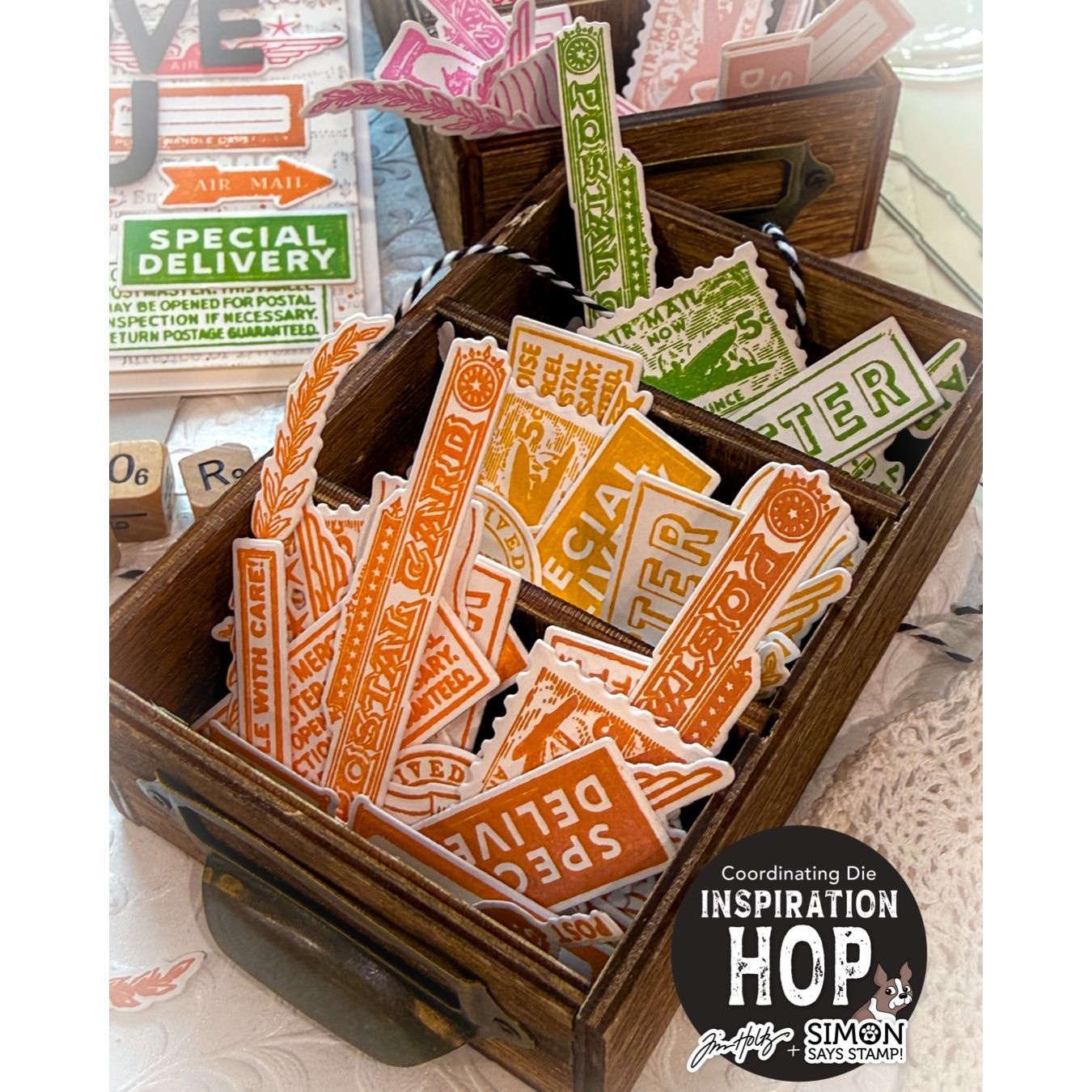 Tim Holtz Correspondence Stamps with Simon Says Stamp Dies Bundle setcs26