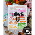 Tim Holtz Correspondence Stamps with Simon Says Stamp Dies Bundle setcs26 Love You Card | color-code:ALT08