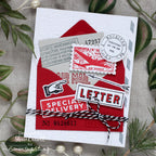 Tim Holtz Correspondence Stamps with Simon Says Stamp Dies Bundle setcs26 Special Delivery Card | color-code:ALT01