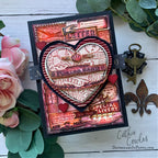 Tim Holtz Correspondence Stamps with Simon Says Stamp Dies Bundle setcs26 Valentine's Day Card | color-code:ALT09