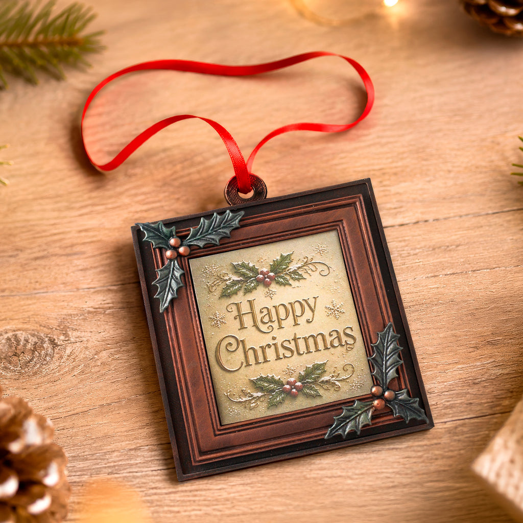 Cosmic Shimmer Holly Corners Silicone Mould ce0165-cs happy christmas frame ornament