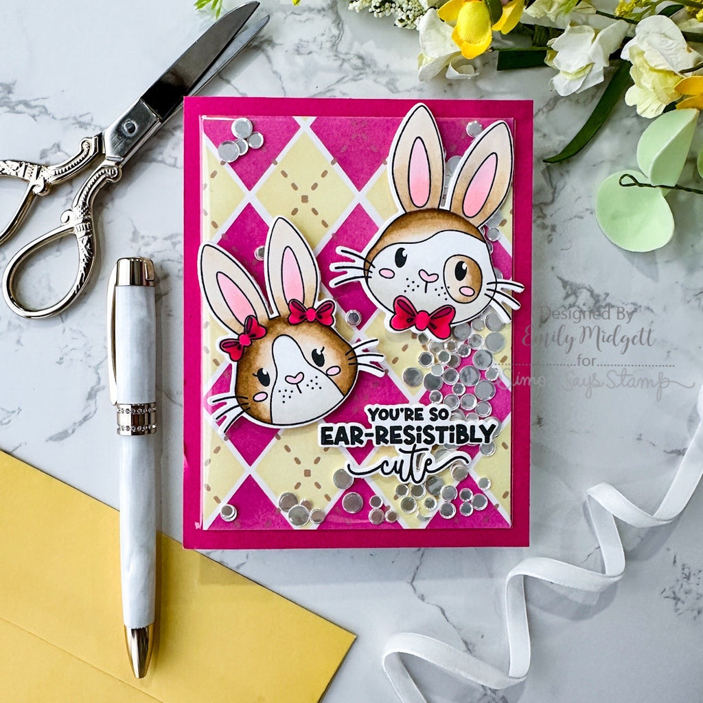 Simon Says Stamp Embellishment Mix Cottontail 0325ct Rain or Shine Easter Card | color-code:ALT04