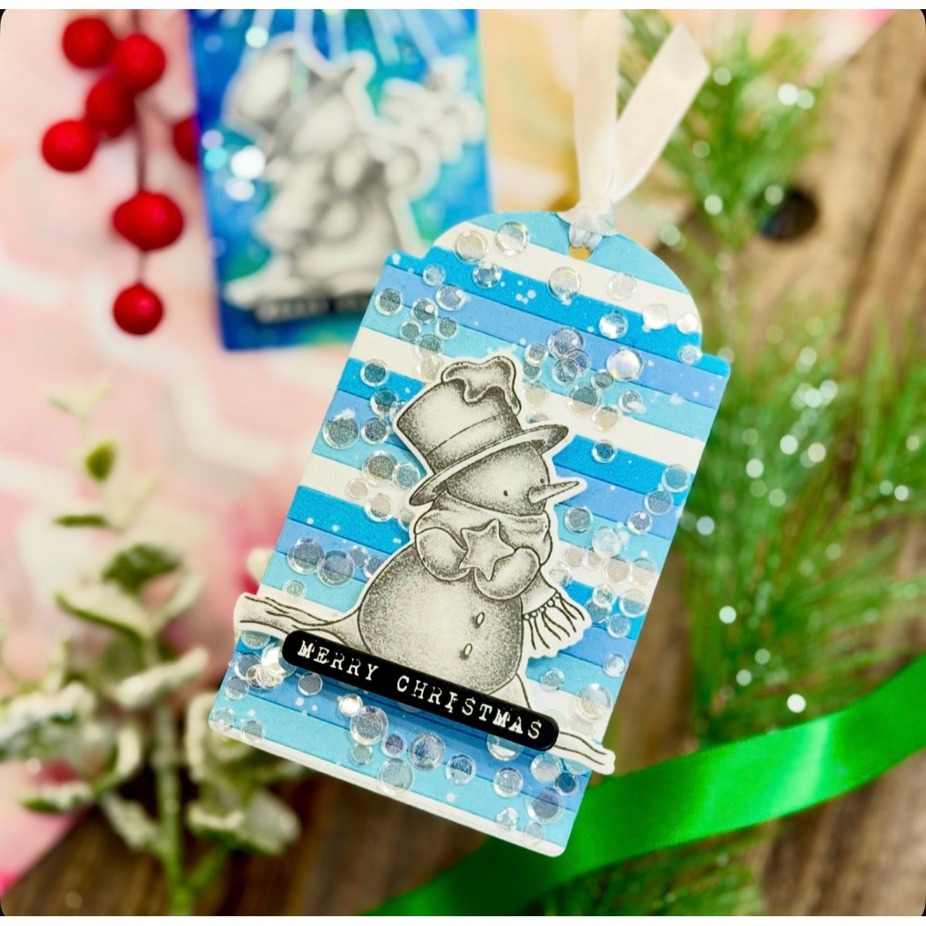 Simon Says Stamp Cozy in the Cold Wafer Dies 1484sdc And Everything Nice Christmas Tag