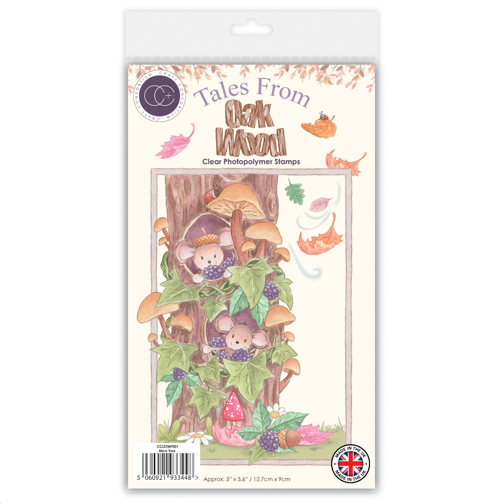 Craft Consortium Tales From Oak Wood Mice Tree Clear Stamps cclstmp001