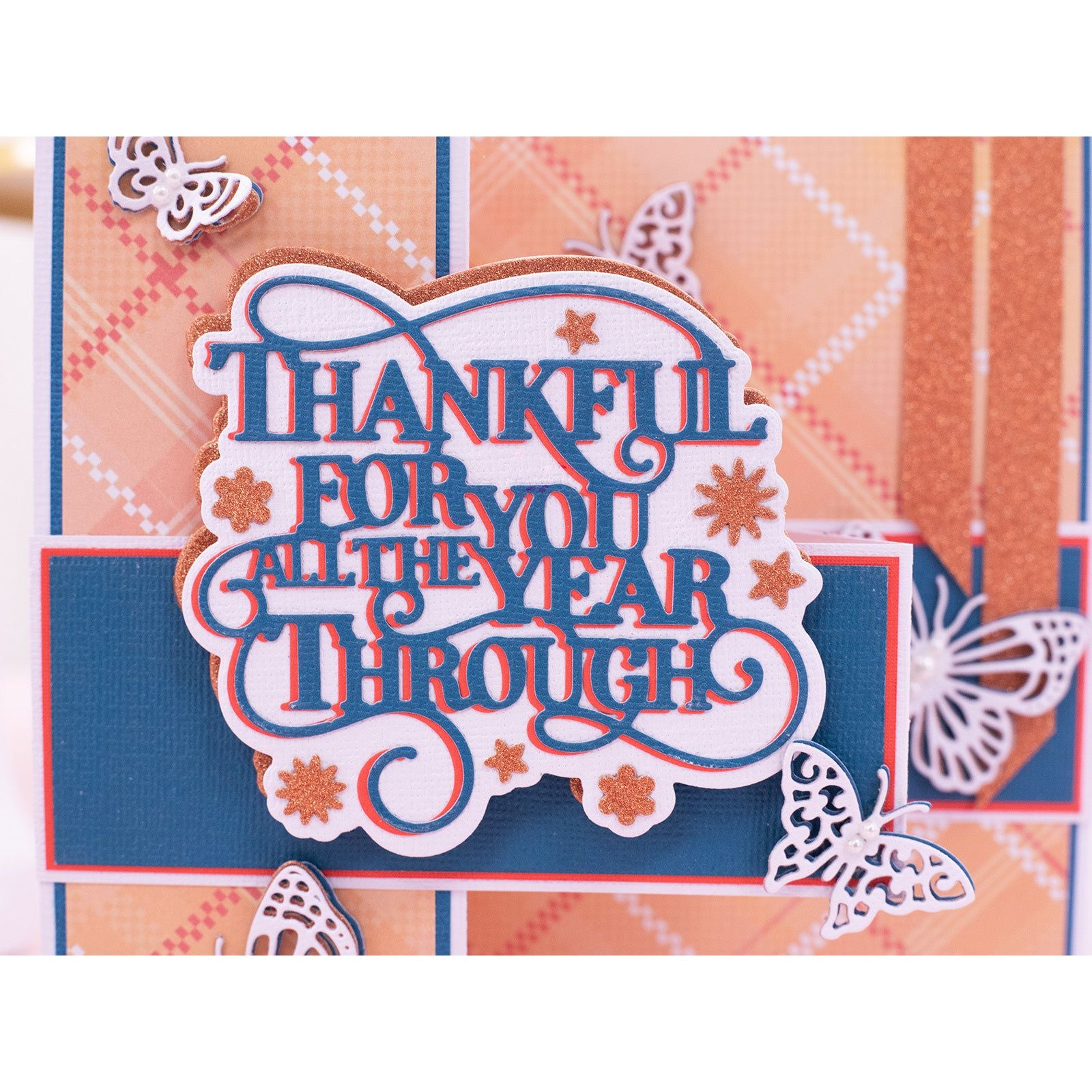 Crafter's Companion Thankful For You Dies cc-md-thank-yo Gratitude Card