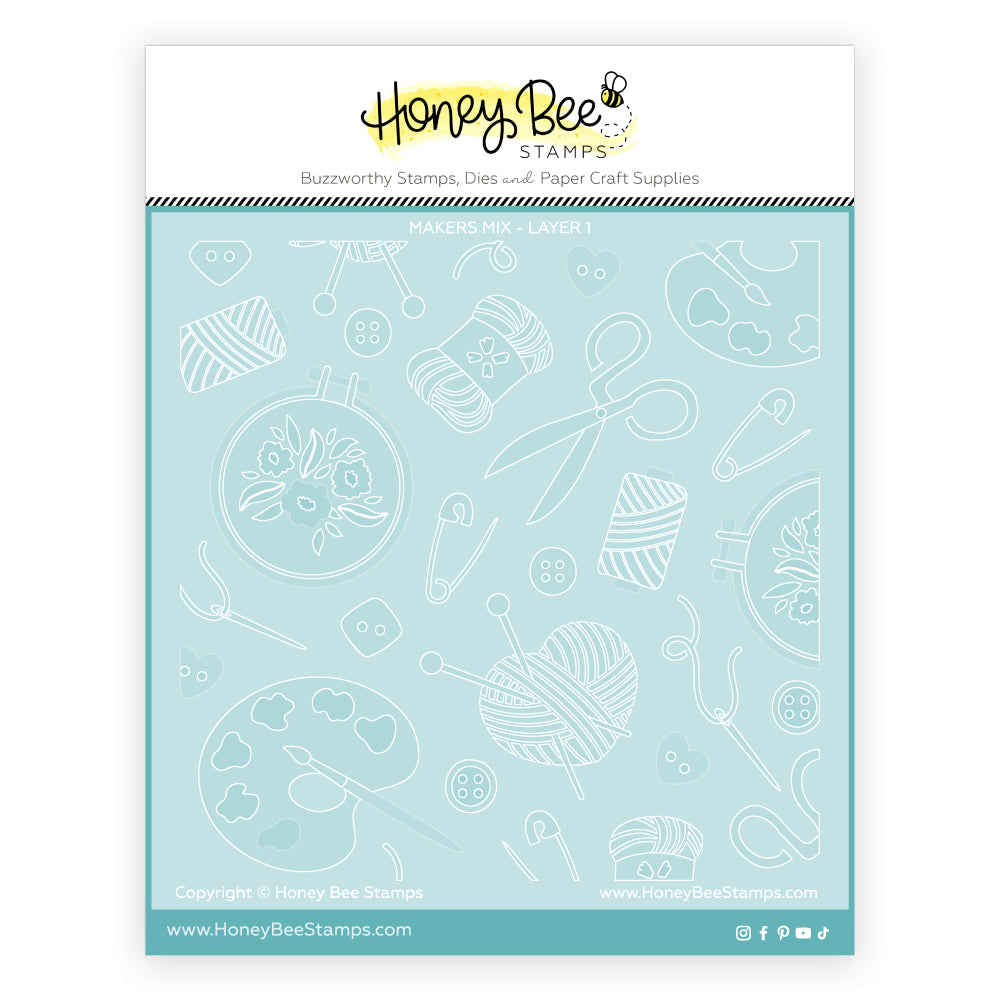 Honey Bee Maker's Mix Layering Stencils hbsl-169