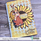 Creative Worship Autumn Collage Tag Clear Stamps cws-26-025 In Everything Give Thanks
