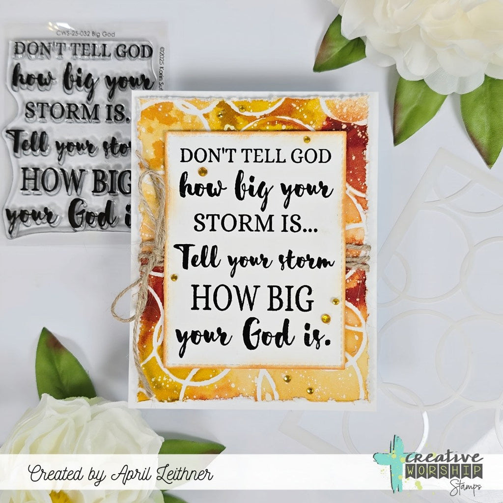 Creative Worship Big God Clear Stamp cws-25-032 Religous Card