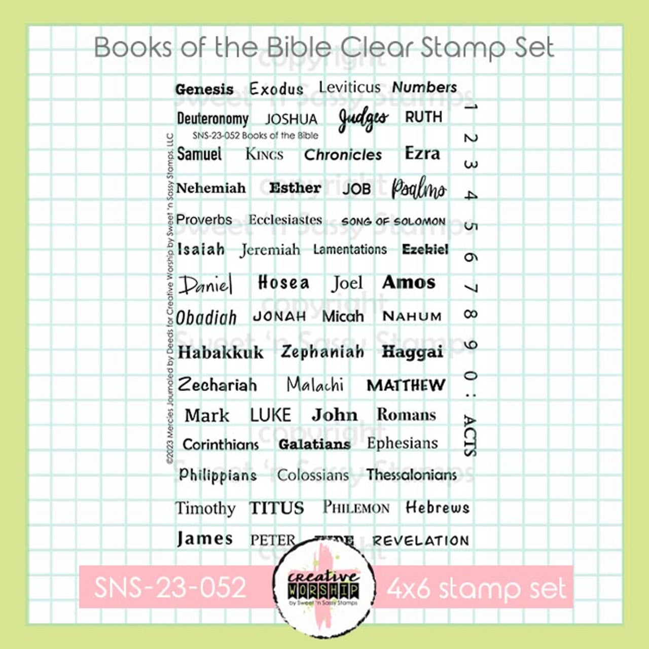 Creative Worship Books Of The Bible Clear Stamps sns-23-052