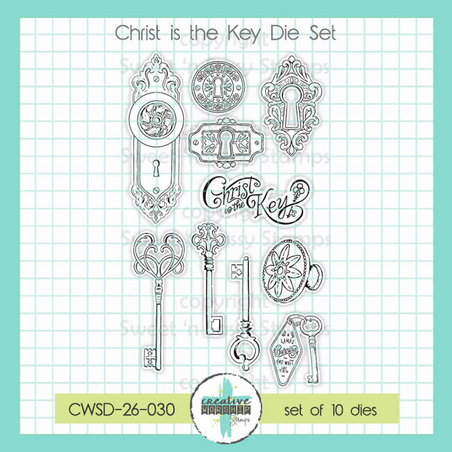 Creative Worship Christ Is The Key Clear Stamps And Dies Bundle CWSD-26-030 Die Set Alone