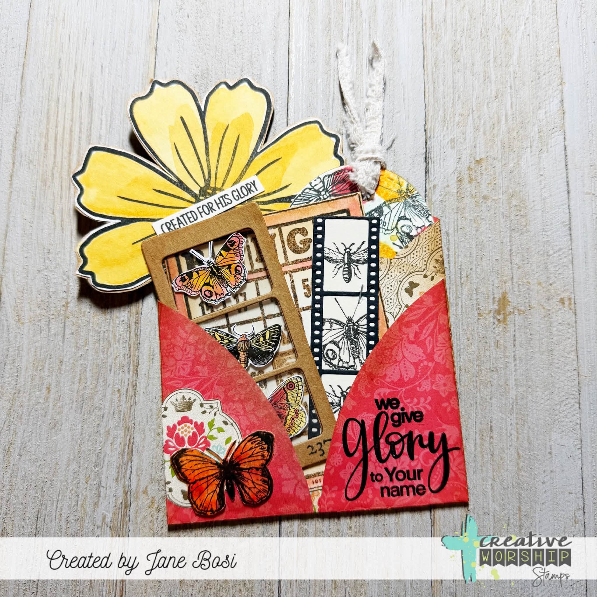 Creative Worship Entomology Elements Dies cwsd-26-028 We Give Glory To Your Name Card