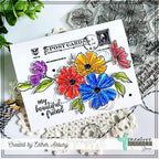 Creative Worship God's Beauty Clear Stamps And Dies Bundle Esther Asbury My Beautiful Friend Colorful Floral Postcard