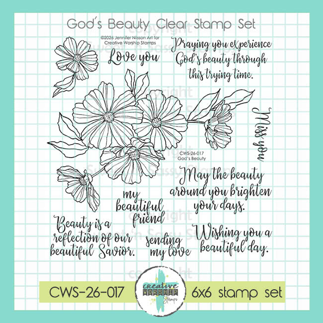 Creative Worship God's Beauty Clear Stamps cws-26-017