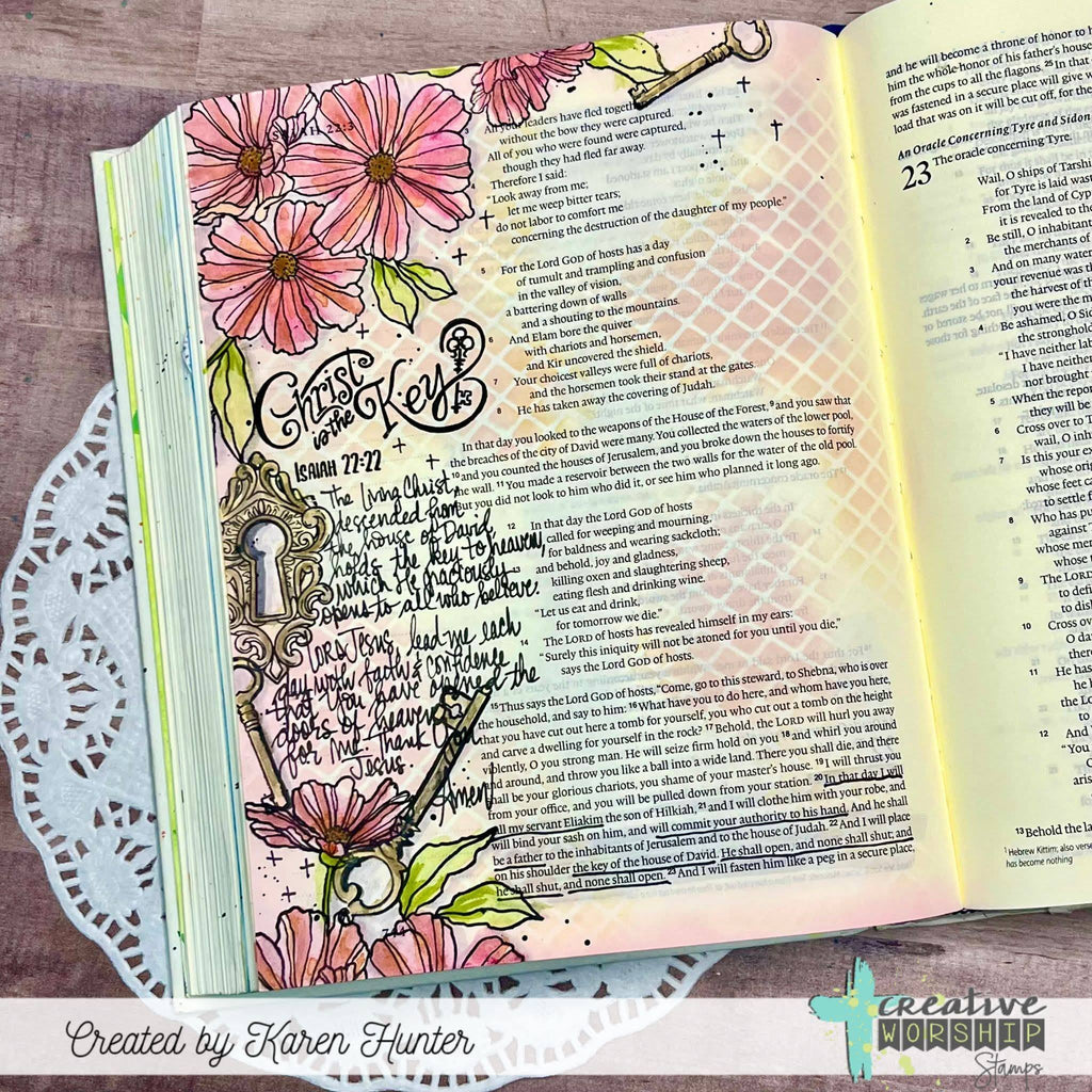Creative Worship God's Beauty Clear Stamps cws-26-017 Bible Journaling