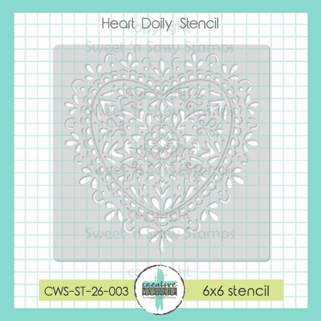 Creative Worship Heart Doily Stencil cws-st-26-003